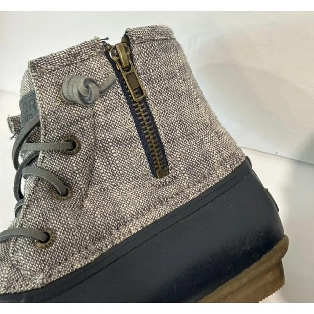 Sperry Womens Saltwater Duck Boots Waterproof Rubber Textured Upper Size 7